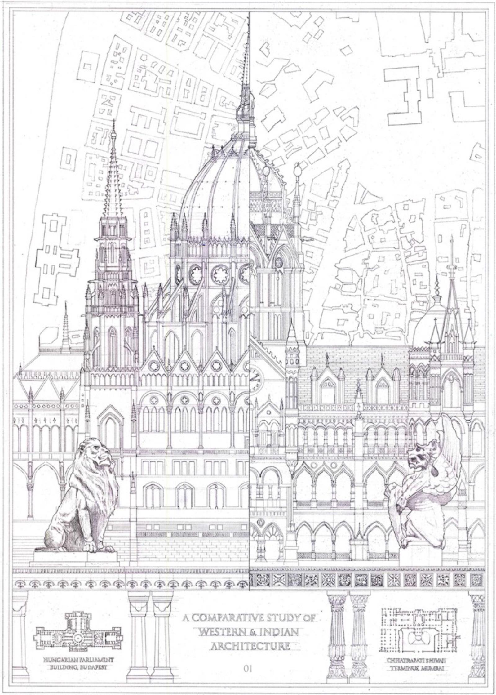 Presidents medals a comparative study of western and indian architecture